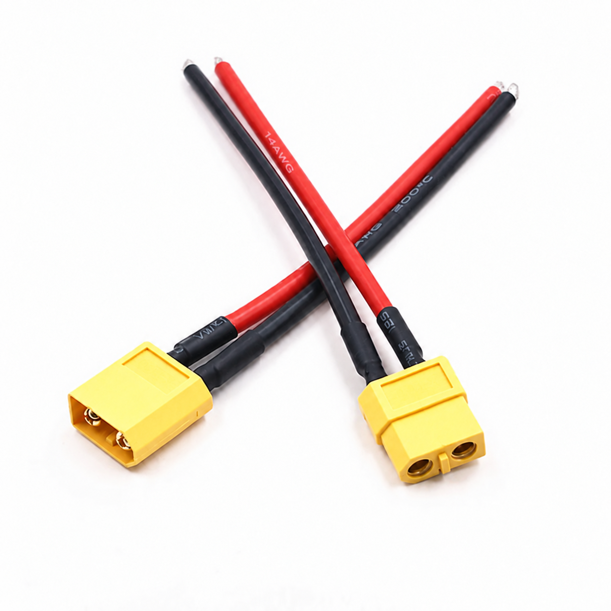 XT60 14AWG silicone leads: product photo